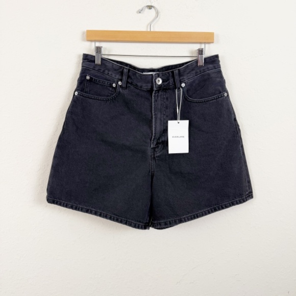 Everlane A-Line Black Denim Shorts Size 30 - Picture 2 of 7